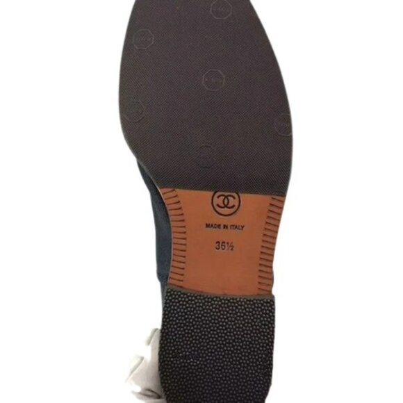 Chanel navy blue Cruise lace-up oxfords shoes size 36.5 - Picture 7 of 7